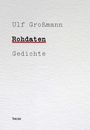 Ulf Großmann, "Rohdaten", Gedichte. THELEM. Schlichtes Design auf strukturiertem weißen Hintergrund.