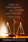 Texte: "Leben im Gleichgewicht von Gnade und Glaube", "Verbinde zwei starke Kräfte, um von Gott zu empfangen". Goldene Waage.
