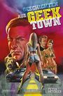 Texte: "GESCHICHTEN AUS GEEK TOWN", "in Farbe und Bunt", "PETER OSTERIED". Illustration mit Figuren, Autos und Hund.
