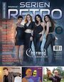 Zeitschriftencover mit folgenden Texten: "Serien Retro", "Charmed - Zauberhafte Hexen", "Frasier", "Taken", "Das Haus am Eaton Place", und mehr. Vier Frauen in Lederoutfits, eine animierte Szene mit He-Man, und ein Mann mit Pistole.