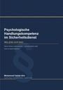 Text: "Psychologische Handlungskompetenz im Sicherheitsdienst, Was §34a nicht lehrt." Dunkelblauer Hintergrund.