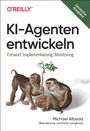 "KI-Agenten entwickeln: Entwurf, Implementierung, Monitoring" – Zwei Affen mit einem Zweig in naturgetreuer Illustration.