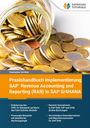 "Praxishandbuch Implementierung SAP Revenue Accounting und Reporting (RAR) in SAP S/4HANA" über einem Glas mit Münzen.