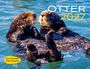 Text: "OTTER 2027", "MIT OTTER-FUN-FACTS", "Knut + Carsten". Zwei Otter schwimmen im Wasser und halten sich fest.