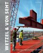"WETZEL & VON SEHT. Ein Hamburger Ingenieurbüro seit 1876." Zwei Arbeiter und ein Stahlträger auf einer Baustelle.