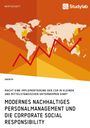 Anonymous: Modernes nachhaltiges Personalmanagement und die Corporate Social Responsibility, Buch