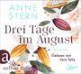 „Drei Tage im August“ von Anne Stern. Gelesen von Vera Teltz. Illustration mit Kakaofrüchten und Blüten.