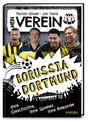 Buchcover: "Mein Verein: Borussia Dortmund". Autoren: Florian Kinast, Jon Davis. Enthält Spieler und Stadionillustration.