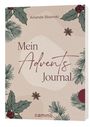 "Mein Advents Journal" in der Mitte, "Amanda Sliwinski" oben. Illustration mit Tannenzweigen und Stechpalmenblättern.