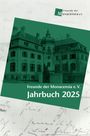 Text: "Freunde der Monacensia e.V. Jahrbuch 2025". Illustration: Historisches Gebäude im Hintergrund.