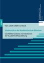 Titel: "Schulmusik an der Musikhochschule München". Thema: Musiklehrkräfteausbildung mit grafischen Linien.