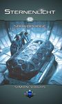 Text: "STERNENLICHT", "31", "SARKOPHAGE", "SIMON VOGHS", "SAPHIR IM STAHL". Sci-Fi-Illustration mit Personen bei einem Sarkophag.