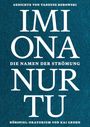 Text: "Gedichte von Tadeusz Borowski, IMIONA, Die Namen der Strömung, Hörspiel-Oratorium von Kai Grehn."  
Hintergrund: Textur in Grün.