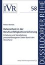 Titel: Datenschutz in der Berufsunfähigkeitsversicherung. Autor: Niklas Heinkes. Logo des Instituts für Versicherungsrecht.