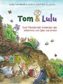 Buchtitel: "Tom & Lulu. Zwei Mäusekinder entdecken das Geheimnis vom Säen und Ernten." Bunte Illustration mit Mäusen.