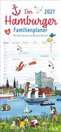 Kalender mit dem Titel: "Der Hamburger Familienplaner 2027". Maritime Illustrationen von Hamburg.