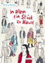 "Avant-verlag. Bettina Bexte. In allem ein Stück zu Hause." Illustration von vielen Menschen in urbaner Umgebung.
