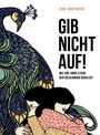 "Gib nicht auf! Wie eine junge Ezidin den Völkermord überlebt." Illustration von mehreren Personen in Umarmung.