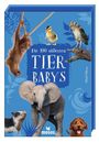 "Die 100 süßesten Tierbabys." Verschiedene Tierbabys: Orang-Utan, Entenküken, Eulenjunges, Elefant, Ferkel, Hund.