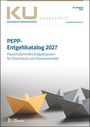 Titel: PEPP-Entgeltkatalog 2027. Thema: Psychiatrie und Psychosomatik. Origami-Boote auf grauem Hintergrund.