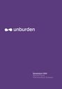 "unburden" mit Unendlichkeitslogo oben. Unten: "Symposium 2025, Special Focus: Post-Infectious Diseases" auf lila Hintergrund.
