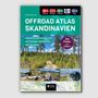 "Offroad Atlas Skandinavien", 393 Pisten in 5 Ländern. Fotos: Natur, Fahrzeuge, Karte. Flaggen von Dänemark, Norwegen, Schweden, Finnland, Island.