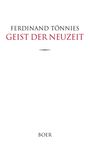 Ferdinand Tönnies: Geist der Neuzeit, Buch