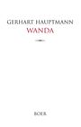 Auf einem Buchdeckel steht "Gerhart Hauptmann" und "Wanda". Unten ist "BOER" vermerkt. Das Design ist schlicht.