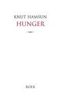 Text: Knut Hamsun, Hunger, BOER. Darstellung eines schlichten Buchcovers mit weißem Hintergrund.