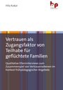 Titel: "Vertrauen als Zugangs­faktor von Teilhabe für geflüchtete Familien". Farbige Streifen, Logo oben rechts.