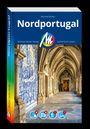 "Buchtitel: Nordportugal, Michael Müller Verlag. Abbildung: Kloster mit blauen Azulejos und gotischen Bögen. Logo in Farbe."
