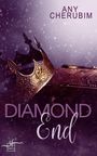 „ANY CHERUBIM“, darunter „DIAMOND End“. Eine goldene Krone ruht auf einer dekorativen Oberfläche.