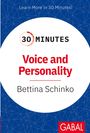 Logo "GABAL". "Learn More in 30 Minutes!". "30 MINUTES Voice and Personality Bettina Schinko". Blaues Hintergrundmuster.