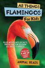 Titel "All Things Flamingos For Kids", großer roter Flamingo vor grünem Hintergrund, empfohlen ab 6 Jahren.