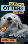 „All Things Otters for Kids“ steht oben. Ein Otter schwimmt auf dem Rücken, schaut zur Kamera.