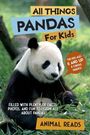 "All Things Pandas For Kids" - Ein Panda sitzt im Gras, das Buch bietet Fakten und Fotos über Pandas für Kinder und Eltern.