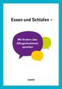 "Essen und Schlafen – Mit Kindern über Alltagssituationen sprechen" in Sprechblasen. Unten steht "wamiki".