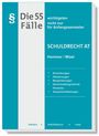 Text: "Die 55 Fälle, SCHULDRECHT AT, Hemmer/Wüst". Türkisfarbenes Cover, klares Layout, Logo links oben.