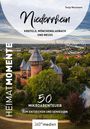 "Niederrhein: Krefeld, Mönchengladbach und Neuss." "Heimatmomente: 50 Mikroabenteuer." 

Ein altes Schloss umgeben von Bäumen.