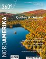 360° NORDAMERIKA, Québec & Ontario, Natur, Literatur und mehr. Waldlandschaft im Herbst über einem ruhigen See.