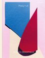 Text: "Papyrus", "Jessica Backhaus", "KEM238". Collage aus blauen und roten Papierformen auf rosa Hintergrund.