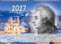 2027, Komponisten, Städte, Blaue Stunde, Composers, Cities, Blue Hour. Illustration eines Komponistenkopfes vor Winterlandschaft.