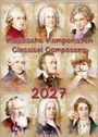 „Klassische Komponisten Classical Composers 2027“. Neun historische Porträts von Komponisten.
