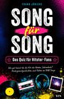 Buchcover mit Text: "Song für Song – Das Quiz für Hitster-Fans." Bild von Schallplatte, Kassette, Kopfhörern und Konzertfoto.