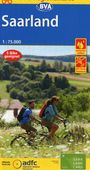 : ADFC-Regionalkarte Saarland, 1:75.000, mit Tagestourenvorschlägen, reiß- und wetterfest, E-Bike-geeignet, GPS-Tracks Download, KRT