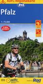 : ADFC-Regionalkarte Pfalz, 1:75.000, mit Tagestourenvorschlägen, reiß- und wetterfest, E-Bike-geeignet, GPS-Tracks Download, KRT