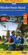 : ADFC-Regionalkarte Niederrhein Nord, 1:75.000, mit Tagestourenvorschlägen, reiß- und wetterfest, E-Bike-geeignet, mit Knotenpunkten, GPS-Tracks Download, KRT
