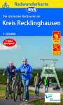 : Radwanderkarte BVA Die schönsten Radtouren im Kreis Recklinghausen, 1:50.000, reiß- und wetterfest, GPS-Tracks Download, KRT