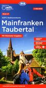 : ADFC-Radtourenkarte 21 Mainfranken Taubertal 1:150.000, reiß- und wetterfest, E-Bike geeignet, GPS-Tracks Download, mit Bett+Bike Symbolen, mit Kilometer-Angaben, KRT