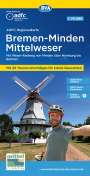 : ADFC-Regionalkarte Bremen-Minden Mittelweser, 1:75.000, mit Tagestourenvorschlägen, reiß- und wetterfest, E-Bike-geeignet, GPS-Tracks Download, KRT